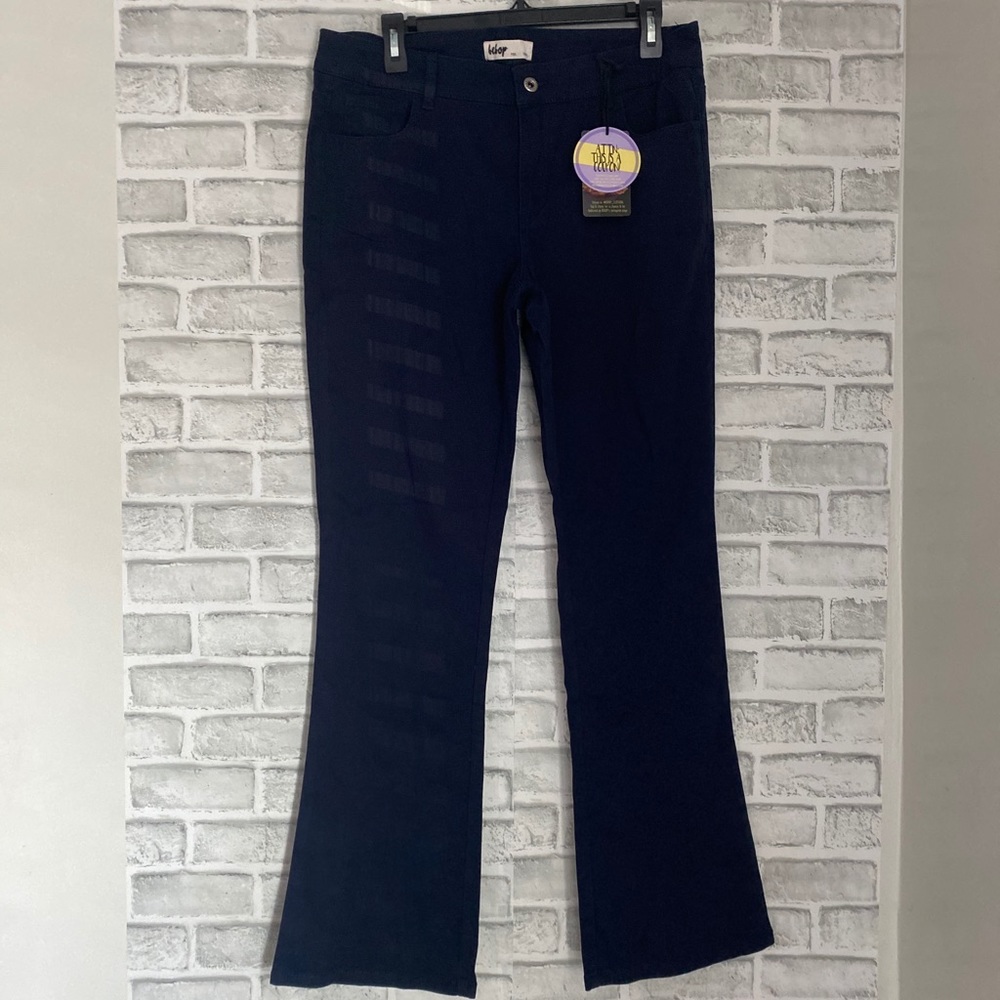 Bebop navy blue khaki wide leg work /uniform pant